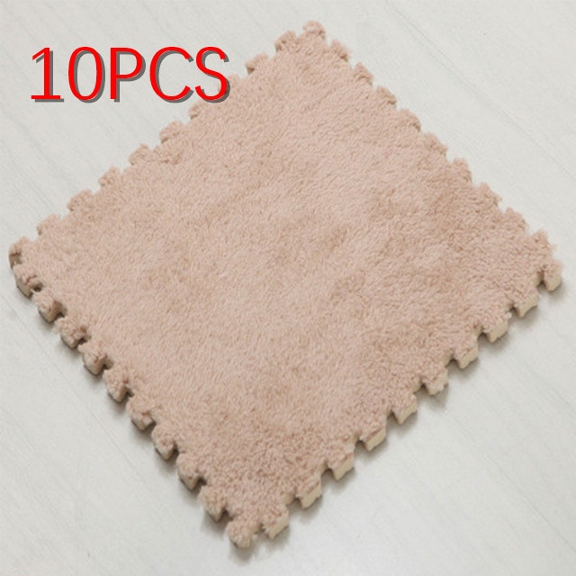 Puzzle Carpet Plush Kids Mat (10 Pcs)